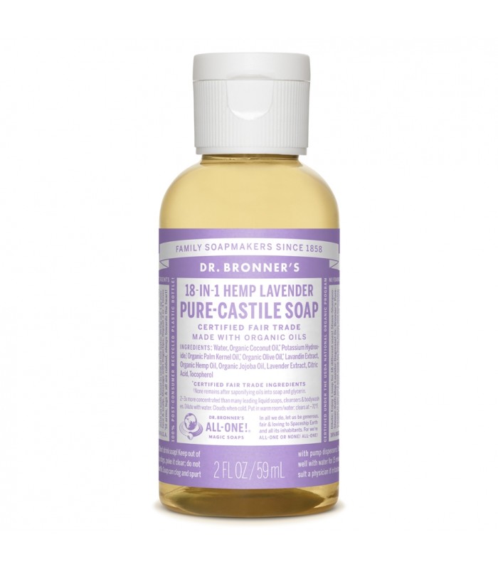 Dr Bronner's LAVENDER Pure-Castile Liquid Soap 2 oz